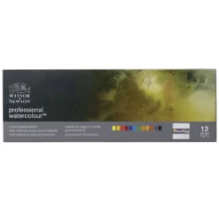 Winsor & Newton Professional Watercolour – etui med 12 halvkoppar akvarellfärg