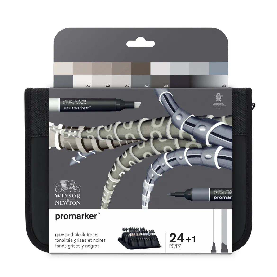 Winsor & Newton Promarker Grey and black tones 24