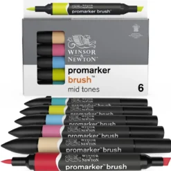 W&N Prom. Brush 6xMid T. Set