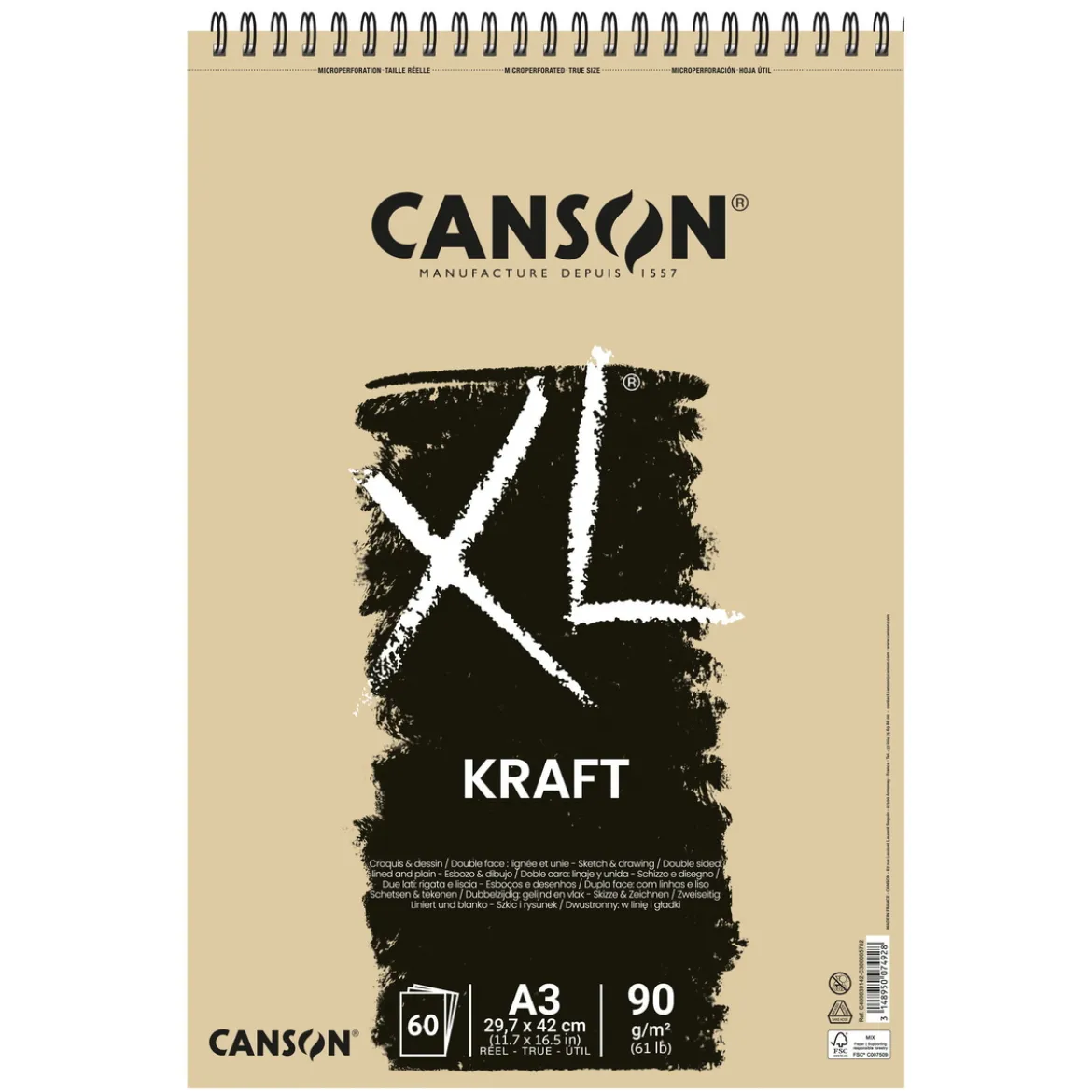 XL Kraft skissblock A3 90g