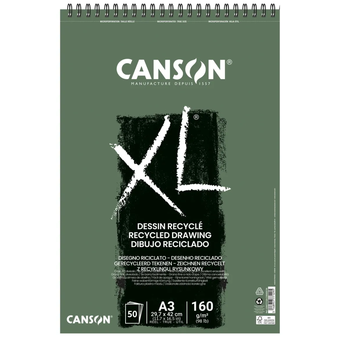 XL Recycled ritblock A3 160g