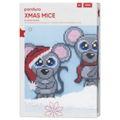 Xmas Mice by Anja Takacs, pärla två söta julmöss. H. 25 cm
