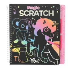 Ylvi Scratch Book – skrapa fram härliga motiv i skrapboken Ylvis värld! 19,3×20×1,8 cm