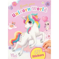 Ylvi Unicorn pysselbok – pyssla med förtrollande enhörningar och klistermärken 18×24,5 cm